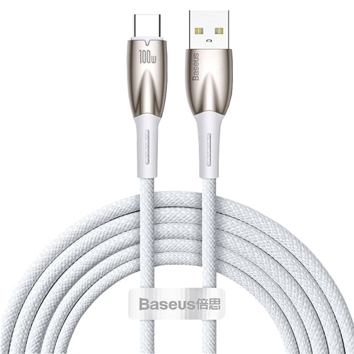 کابل شارژ تایپ سی 6 آمپر 100 واتی بیسوس Baseus Glimmer Type C Data Cable CADH000402