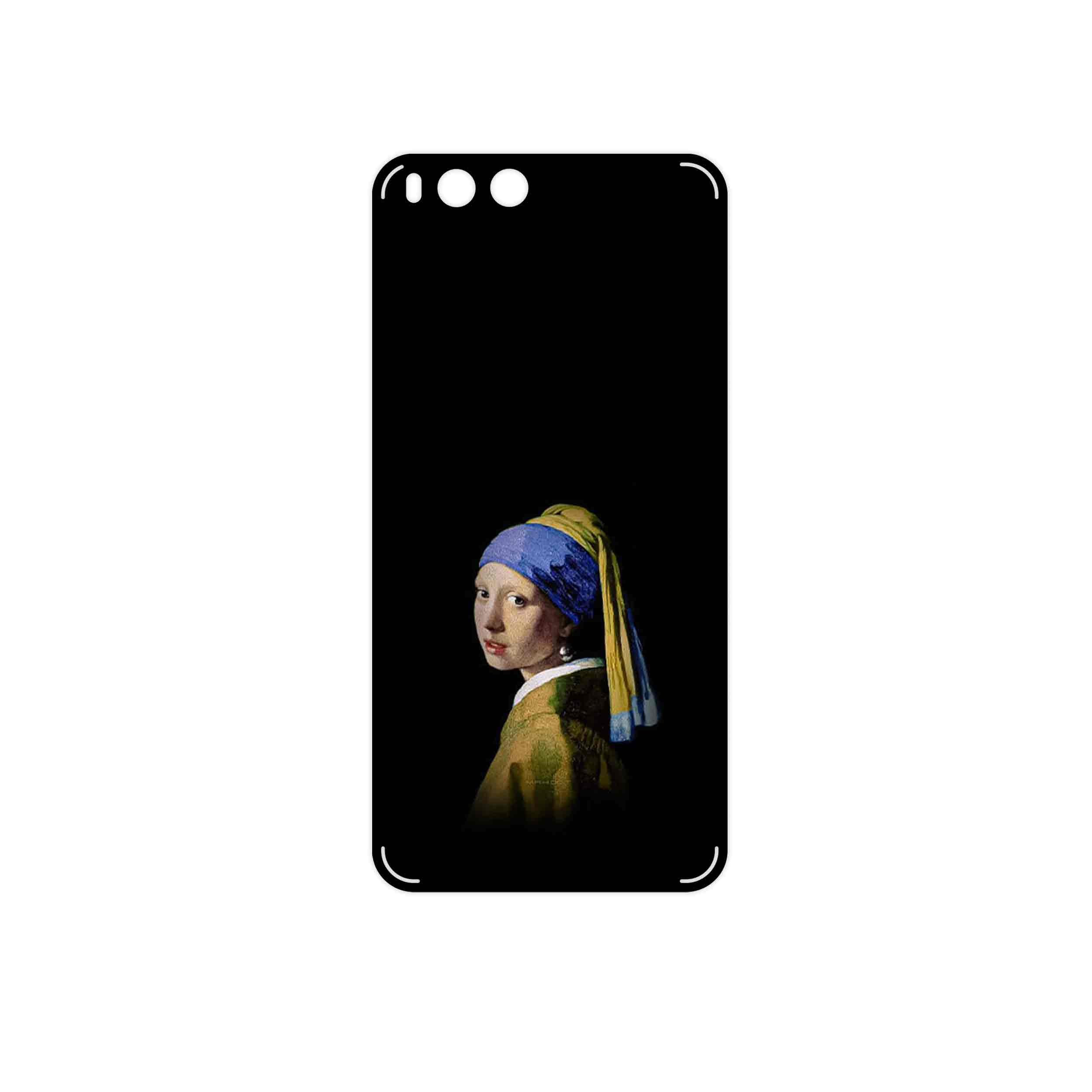 برچسب پوششی ماهوت مدل Girl with a Pearl Earring of Vermeer مناسب برای گوشی موبایل شیائومی Mi 6