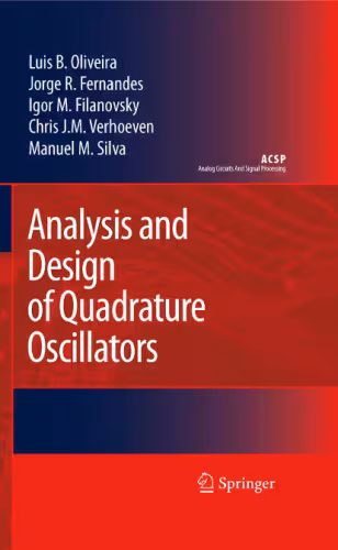 خرید و دانلود نسخه کامل کتاب Analysis And Design Of Quadrature Oscillators