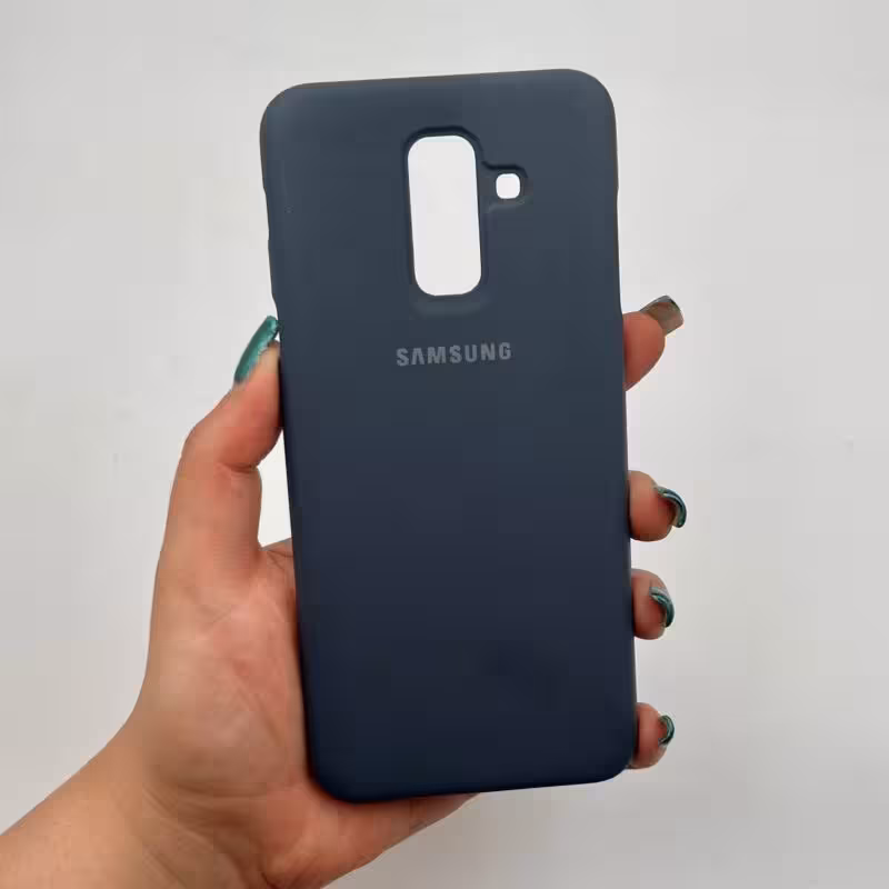 قاب گوشی Galaxy J8 2018 سامسونگ سیلیکونی طوسی ساده کد 54794