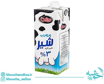 شیر پرچرب پاکتی 1 لیتری میهن