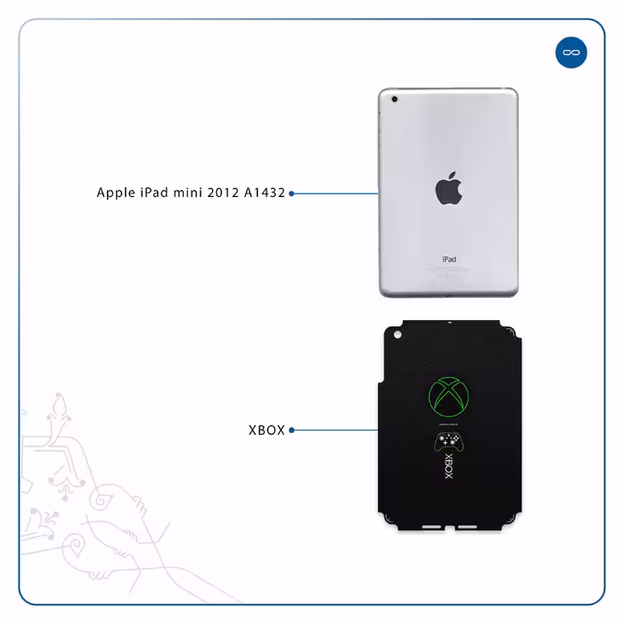 برچسب پوششی ماهوت مدل XBOX مناسب برای تبلت اپل iPad mini 2012 A1432