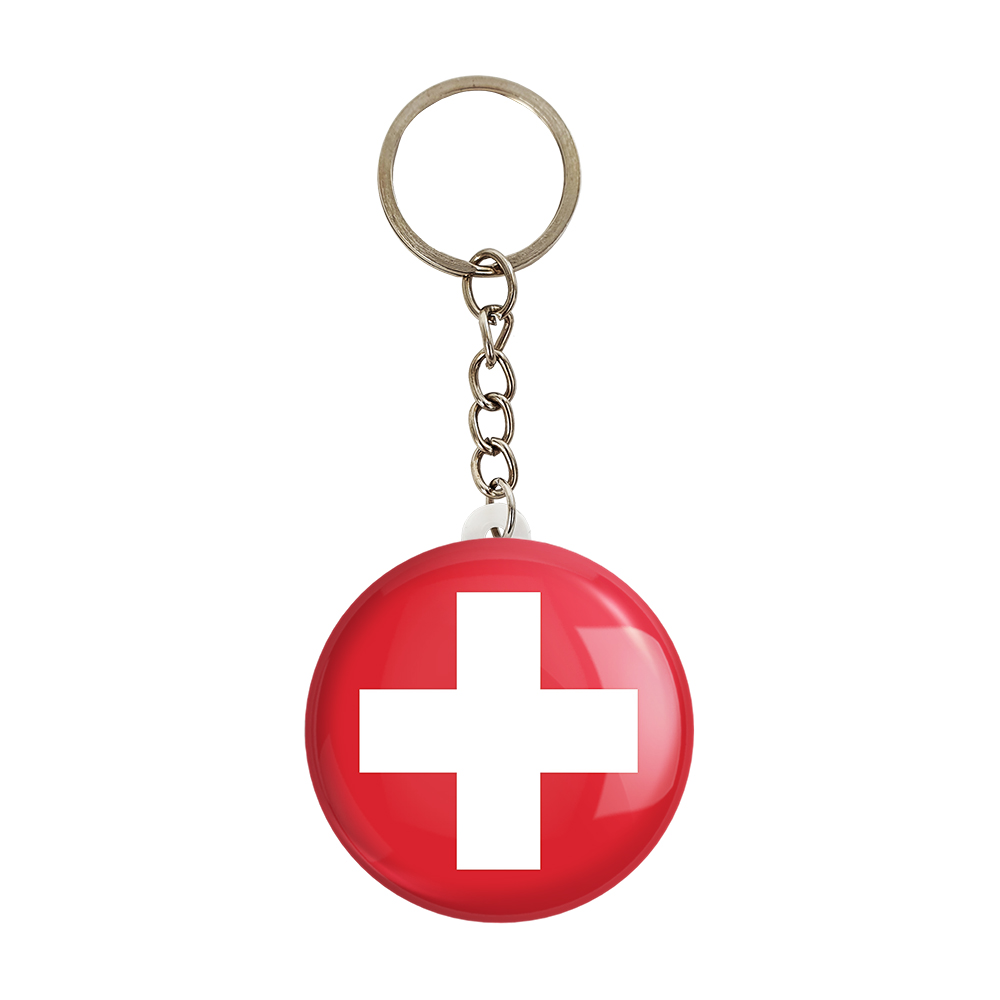 جاکلیدی خندالو مدل پرچم سوئیس کد 20424