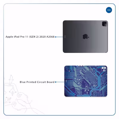 برچسب پوششی ماهوت مدل Blue Printed Circuit Board مناسب برای تبلت اپل iPad Pro 11 (GEN 2) 2020 A2068