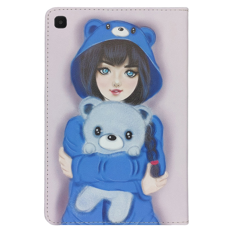 کیف کلاسوری مدل دختر فانتزی کد G-065 مناسب برای تبلت سامسونگ Galaxy Tab A 10.1 2019 T510 / T515 | دیجی قاب دونی