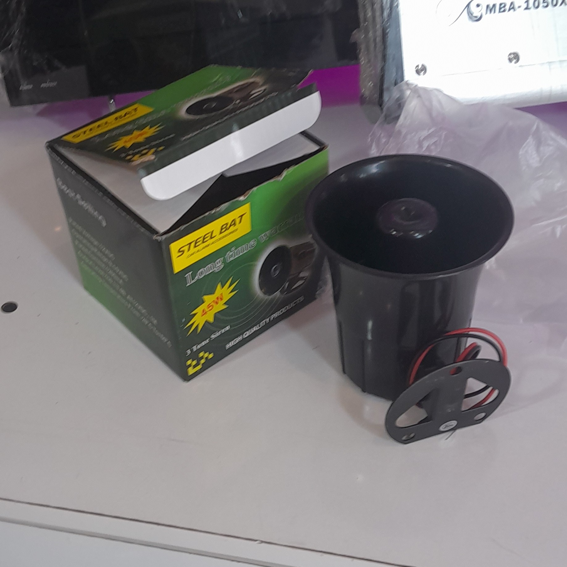 آژیر دزدگیر پلیسی برند استیل بات با صدای خیلی قوی 45وات