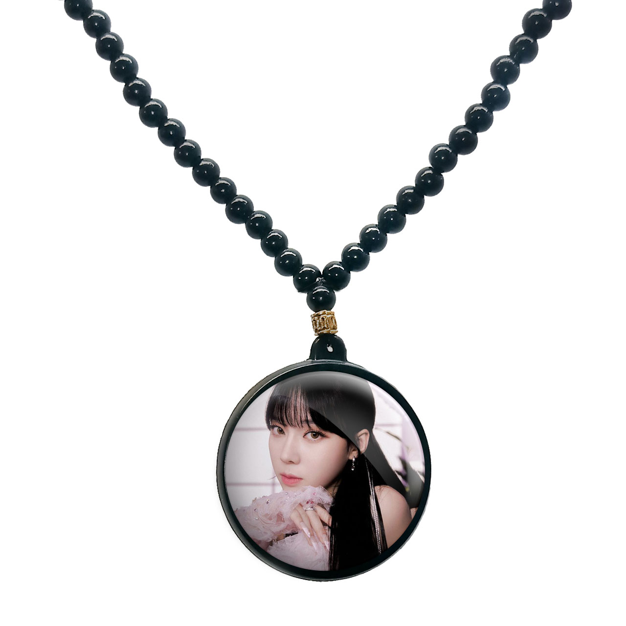 گردنبند پرمانه طرح aespa کد pmd.18727 مدل دو طرفه