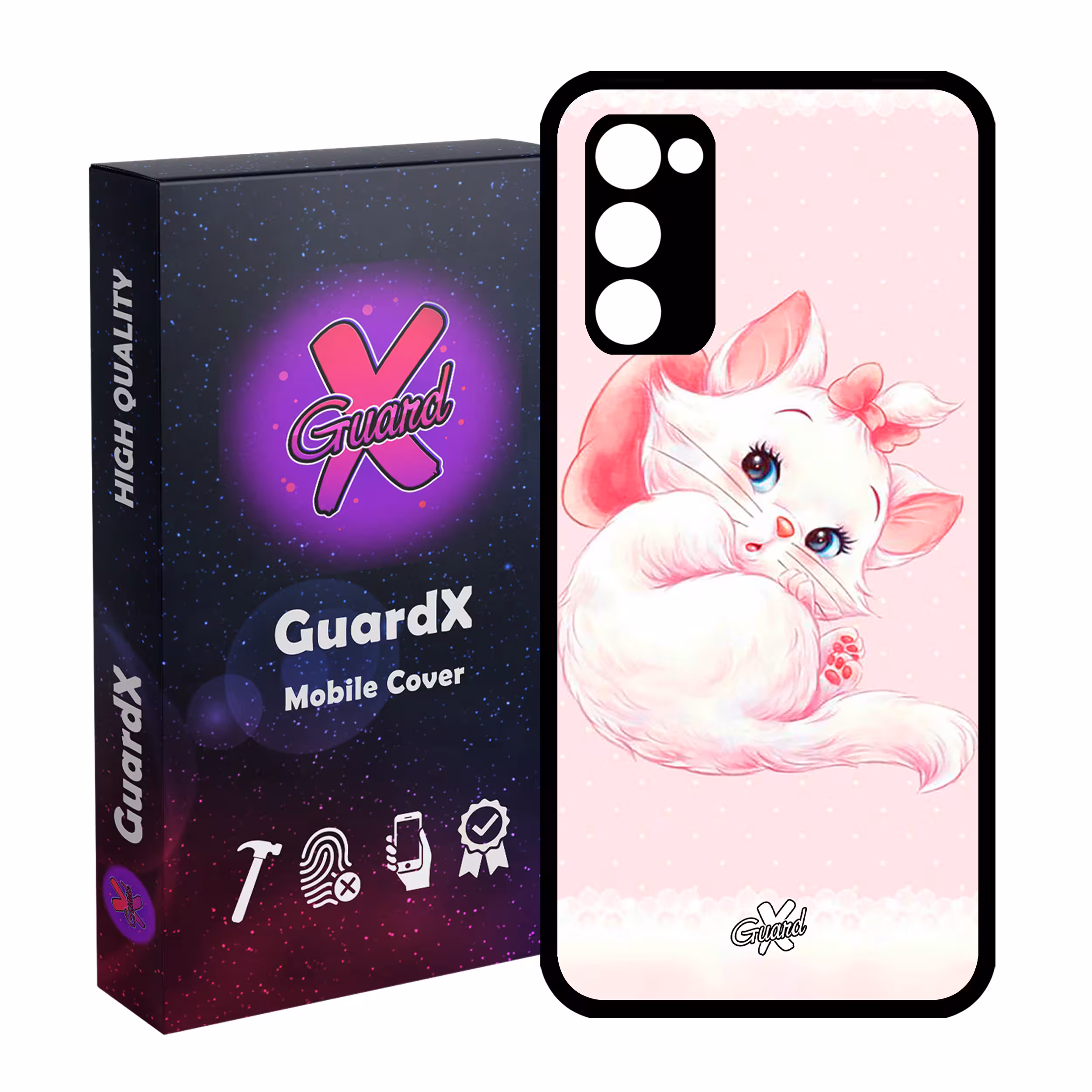 کاور گارد ایکس طرح Cat مدل Glass10219 مناسب برای گوشی موبایل سامسونگ Galaxy S20 FE