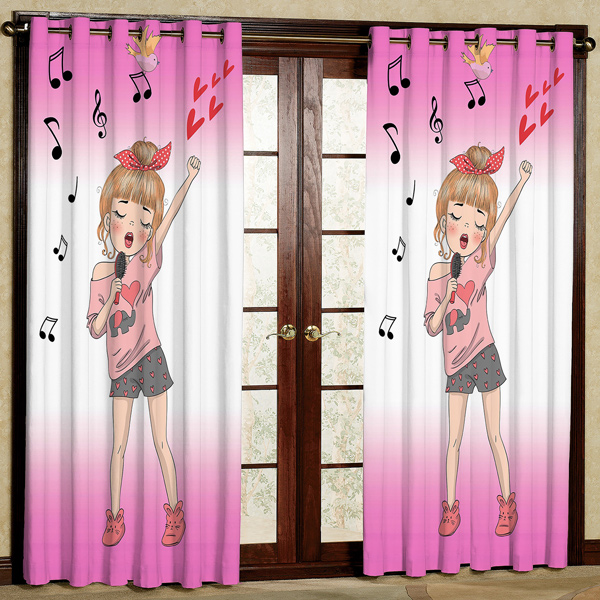 پرده مدل دختر هازان پانچی کد 1 سایز 280x140 سانتی متر