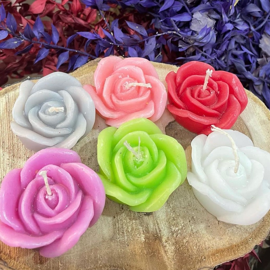 قالب سیلیکونی شمع گل رز