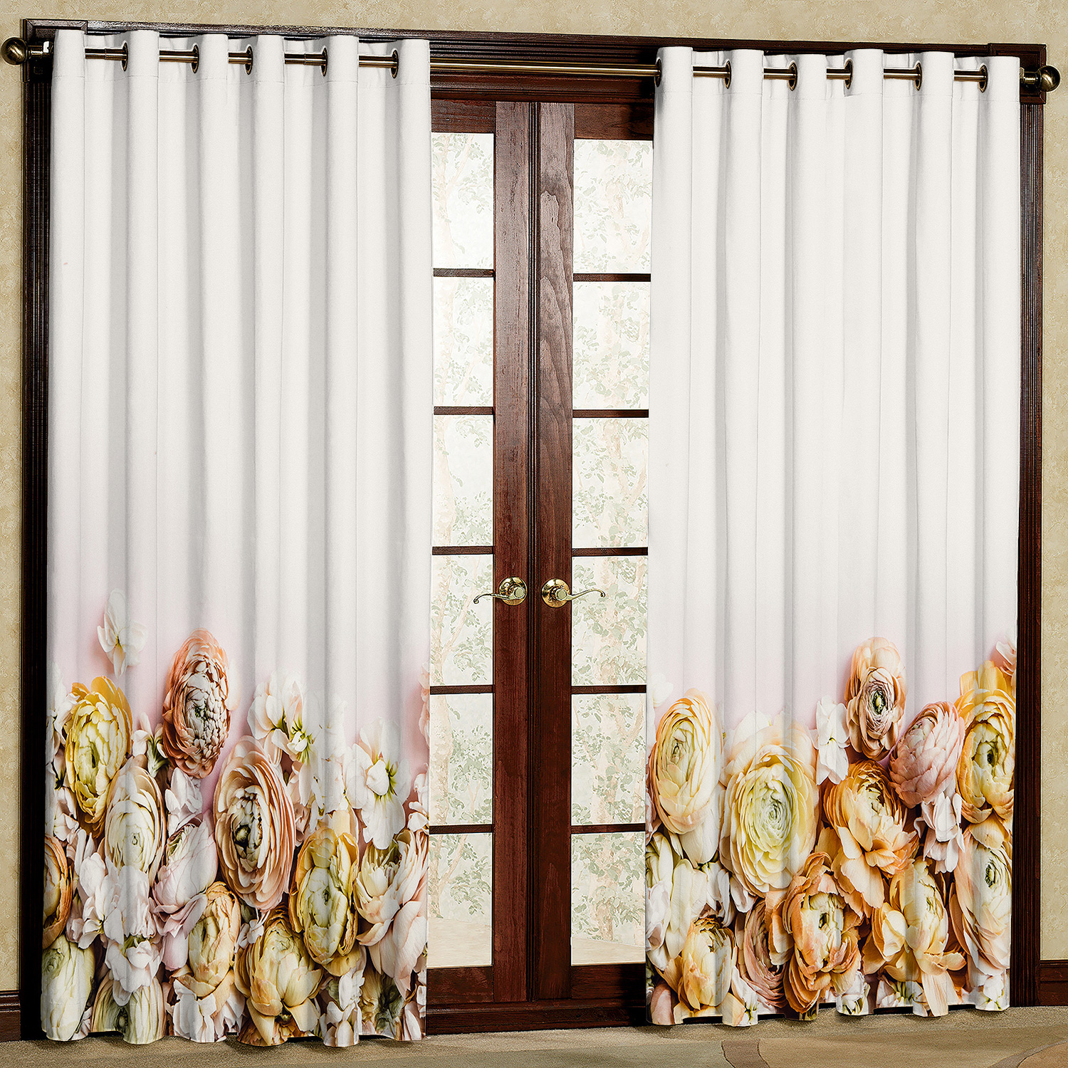  پرده مدل گل دار مخمل پانچی کد 257 سایز 140x280 سانتی متر