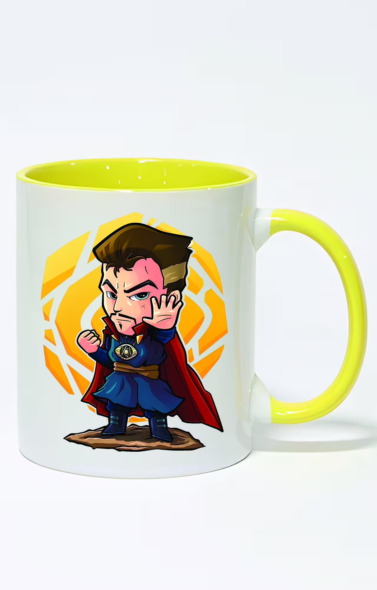 ماگ دسته و داخل رنگی طرح dr strange کد 3540