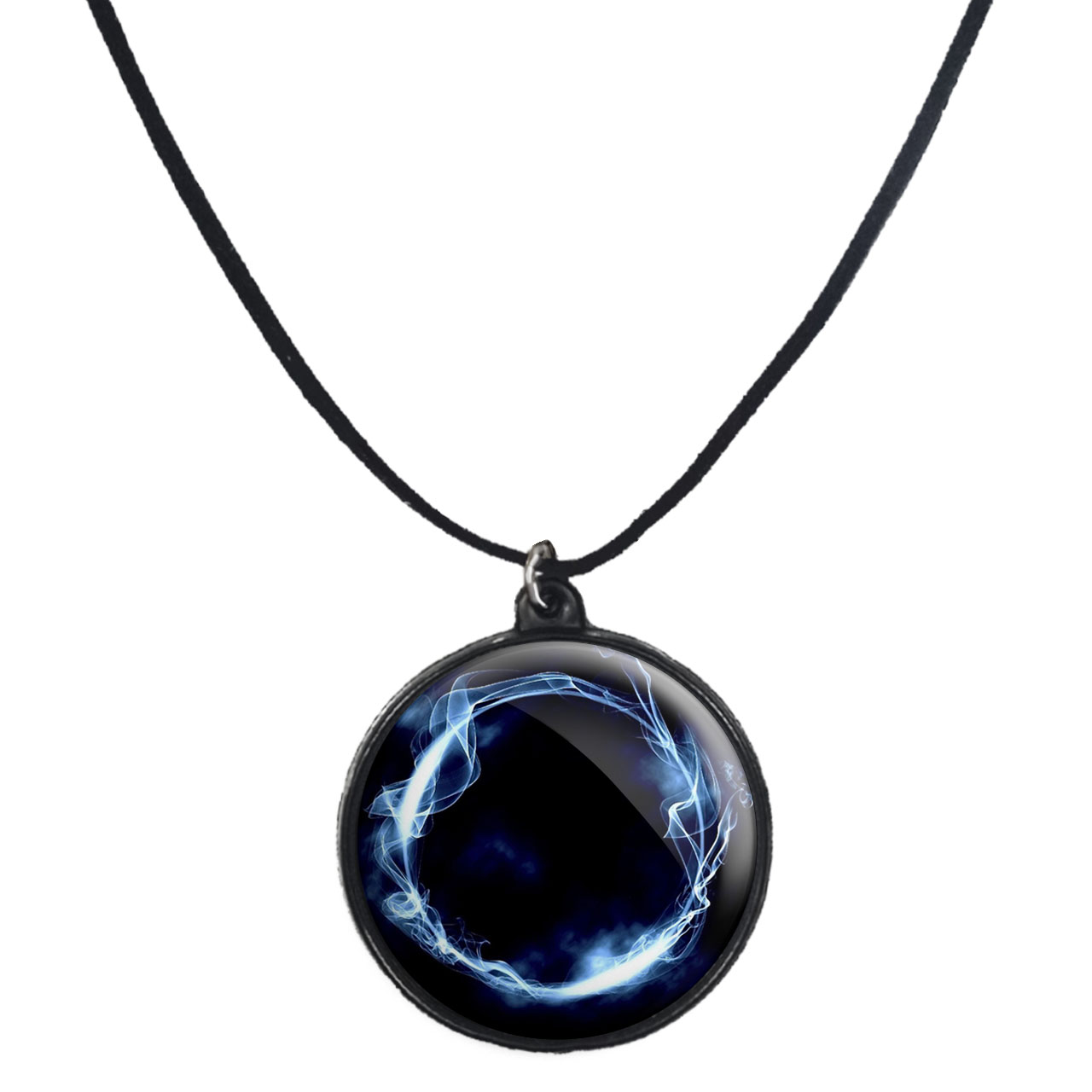 گردنبند پرمانه طرح سیاه چاله ها کد pmb.25880 مدل دو طرفه