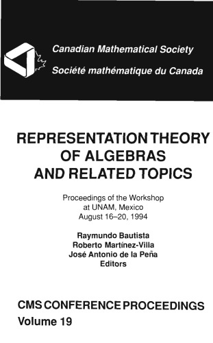 خرید و دانلود نسخه کامل کتاب Representation Theory of Algebras and Related Topics (ICRA VII, UNAM, Mexico, August 16-20, 1994)