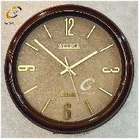 ساعت دیواری اورجینال ولدر PVC قهوه ای| کد رفرنس 100