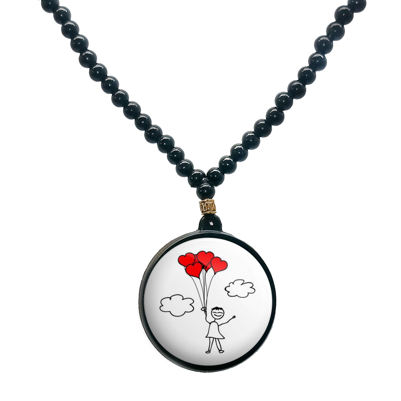 گردنبند پرمانه طرح عاشقانه کد pmd.1161 مدل دو طرفه