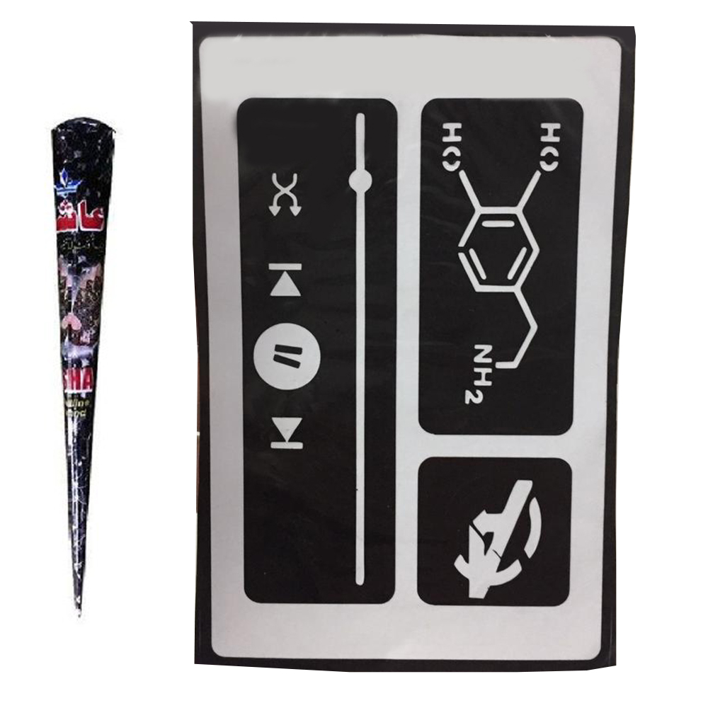 شابلون تتو و حنا طراحی کد 218 بسته 2 عددی