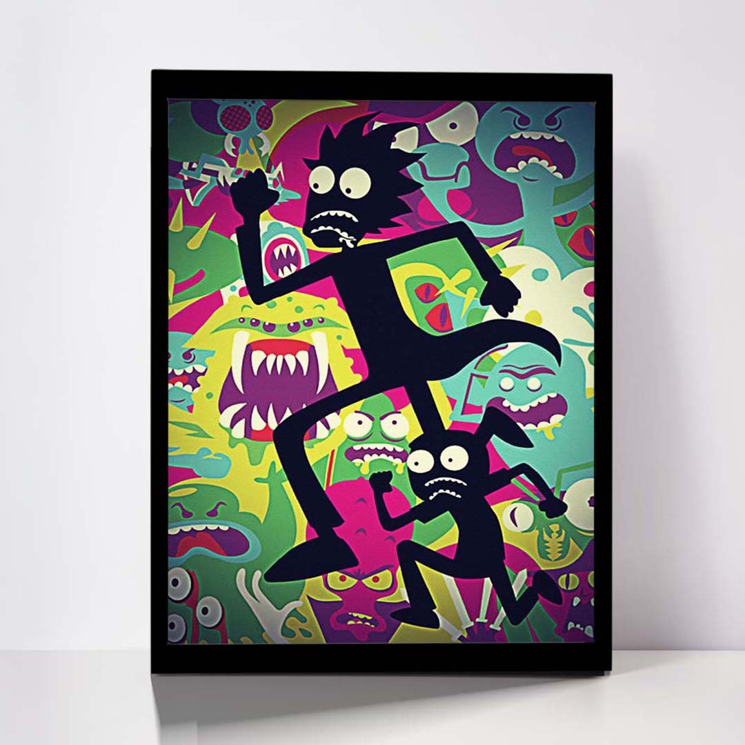 تابلو مدل Rick &amp; Morty کد F-1031