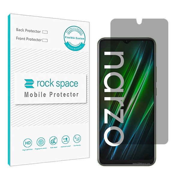 گلس ریلمی Narzo 50i Prime مدل نانو هیدروژل پرایوسی برند راک اسپیس کد S