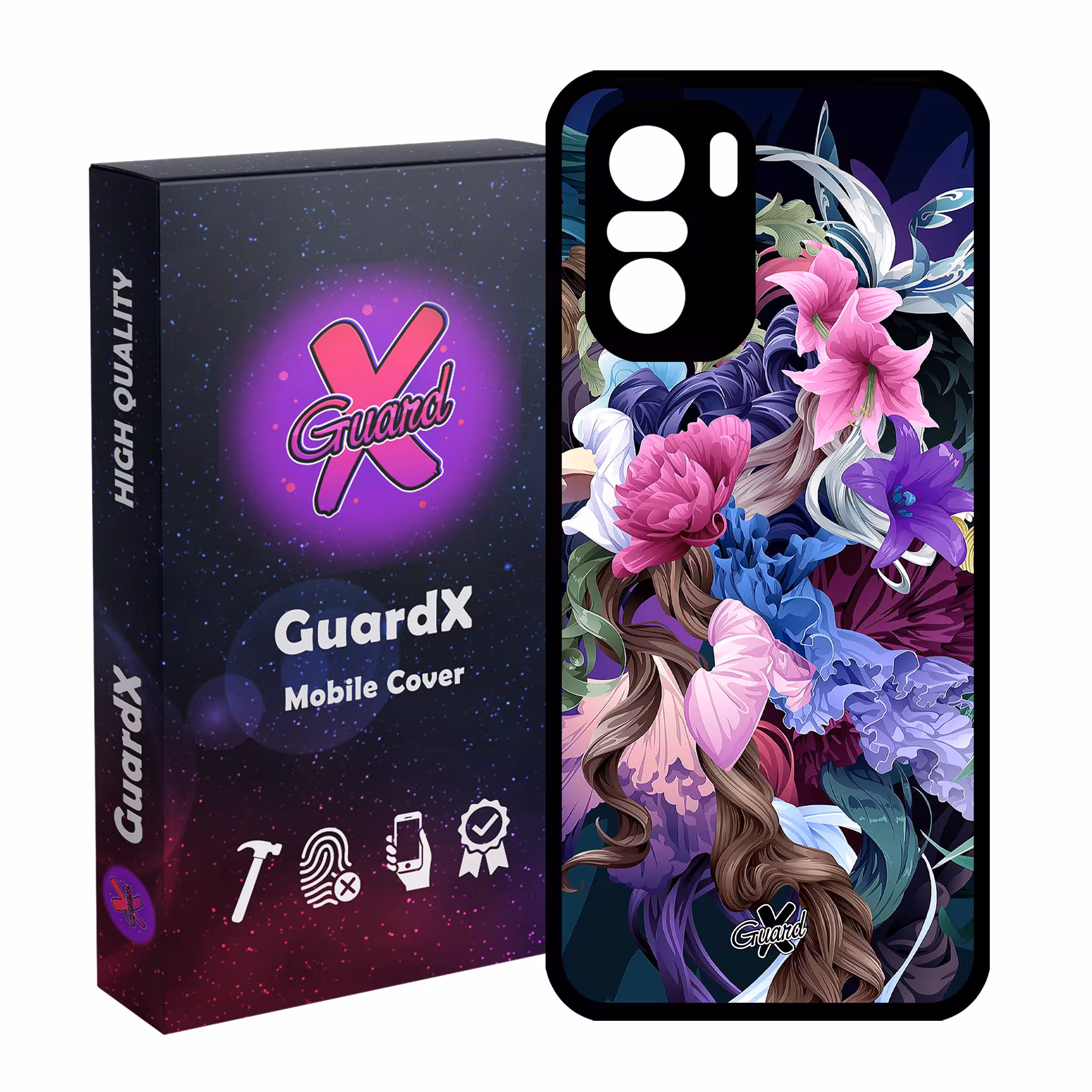 کاور گارد ایکس طرح Flower مدل Glass10172 مناسب برای گوشی موبایل شیائومی Poco F3/MI 11X/MI 11X Pro/Redmi K40/K40 Pro