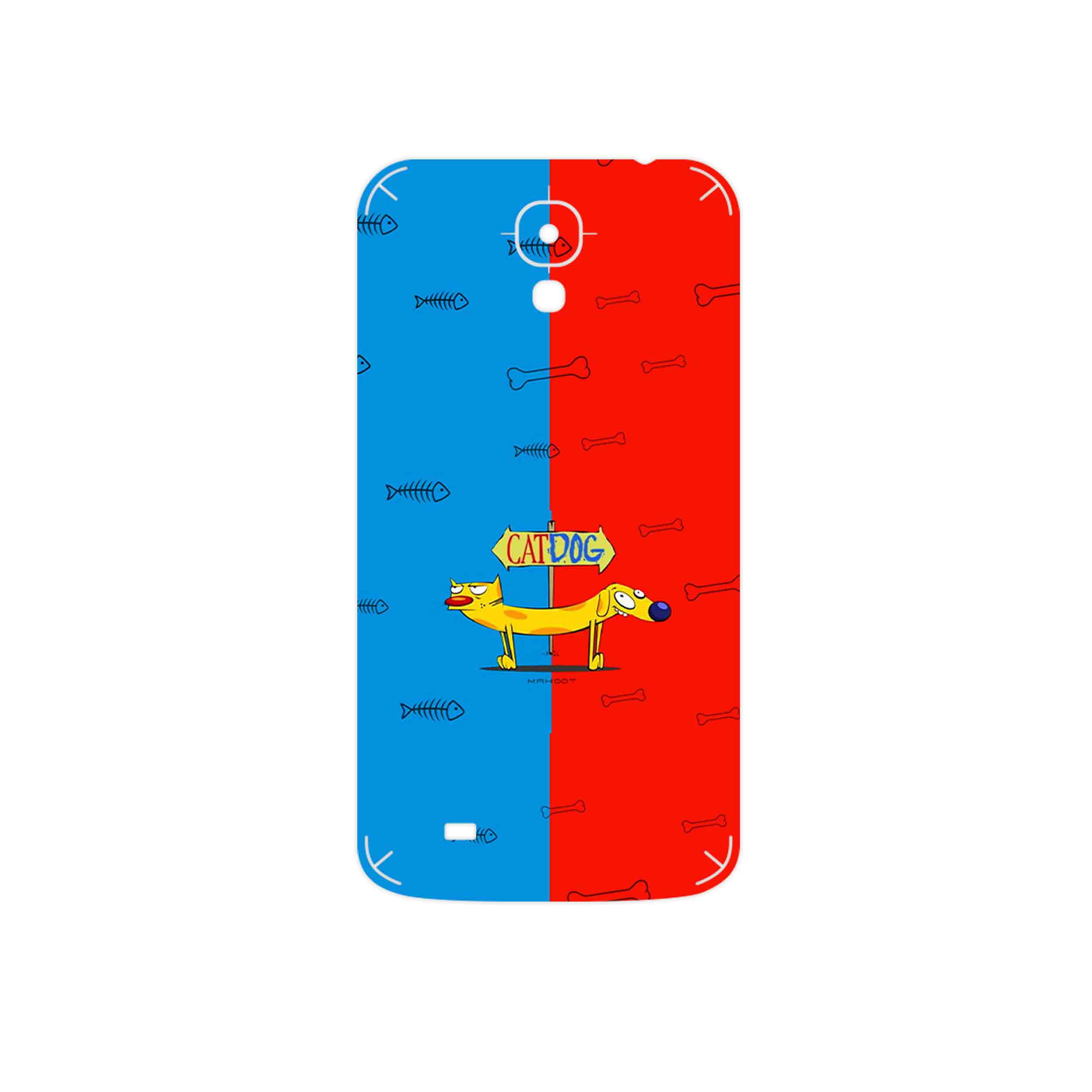 برچسب پوششی ماهوت مدل CatDog مناسب برای گوشی موبایل سامسونگ Galaxy Mega 6.3 I9200