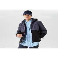 کاپشن آبی مردانه کت کلاهدار سرمه ای Lacoste