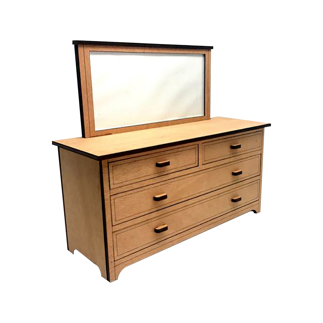 ماکت دکوری مدل دراور و آینه مجموعه 2 عددی