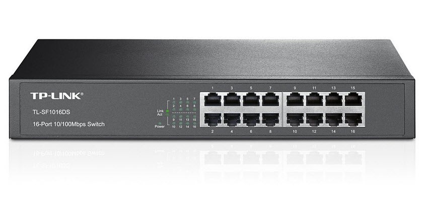 سوئیچ شبکه 16 پورت رکمونت تی پی لینک TL-SF1016DS