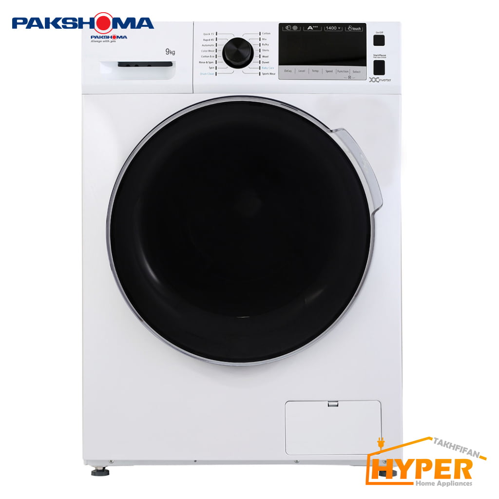 ماشین لباسشویی پاکشوما TFI-94402 WT سفید 9 کیلویی