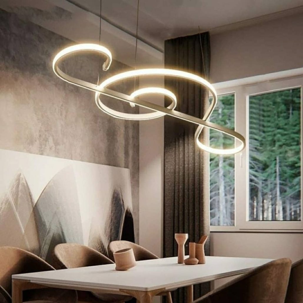 چراغ آویز چشمه نور کد L6367/1H-BK