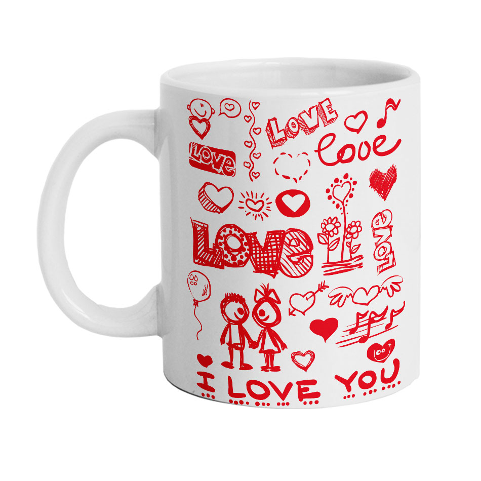 ماگ دارلی طرح عاشقانه مدل MG1356