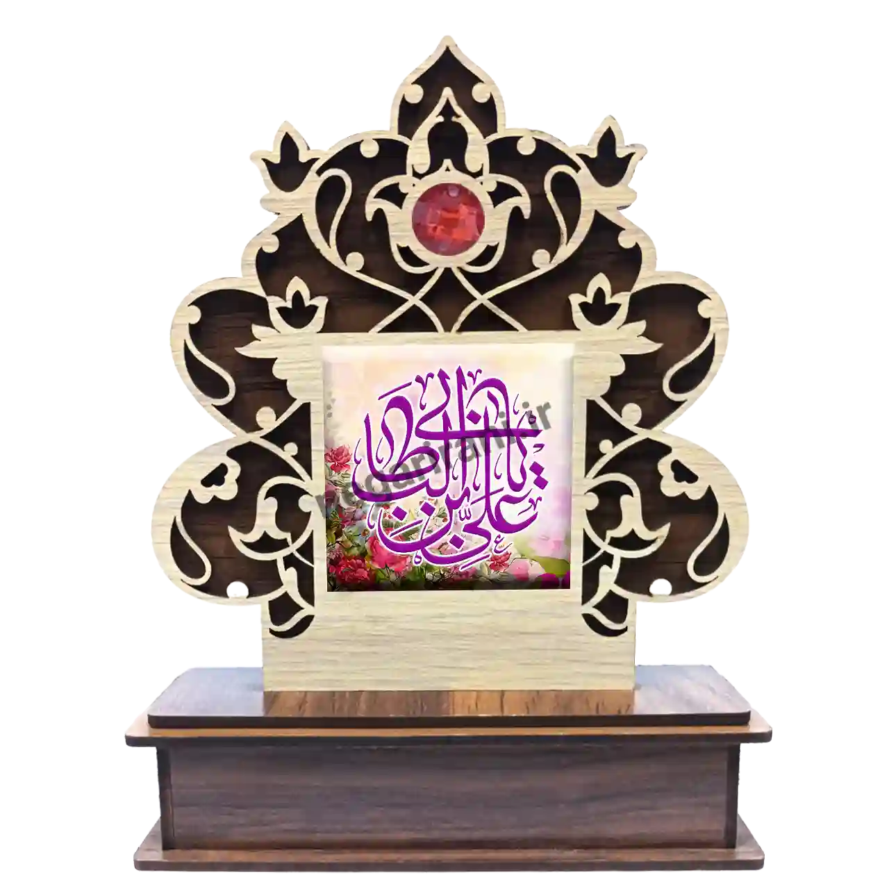 تندیس کاشی گلدار یا علی ابن ابیطالب 2D 184