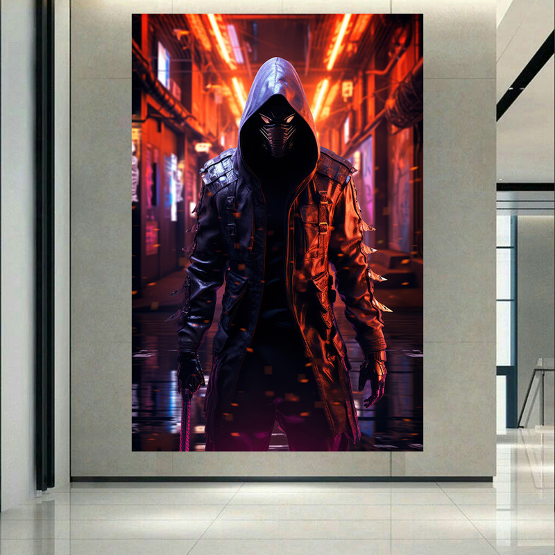 تابلو شاسی طرح نینجا کد PD1573 | دنیای قاب