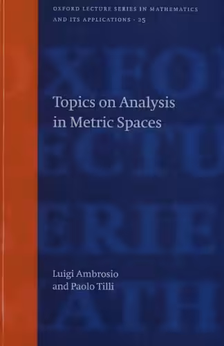 خرید و دانلود نسخه کامل کتاب Topics on analysis in metric spaces