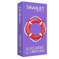 کاندوم اسکارلت مدل CLASSIC ANTI-BAC بسته 12 عددی