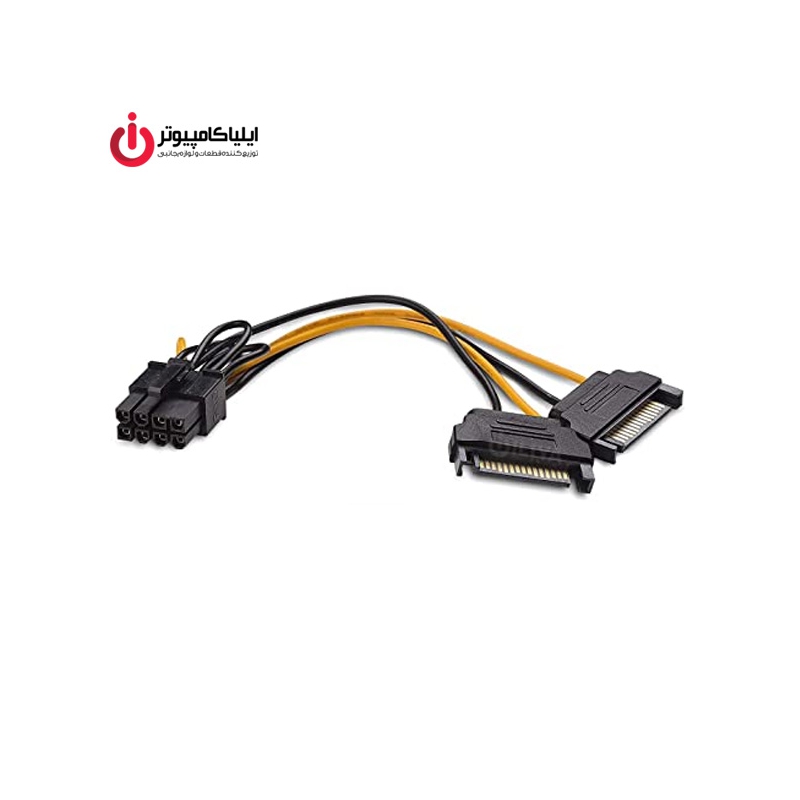 تبدیل برق 6 2 پین گرافیکی نر به 2 پورت SATA