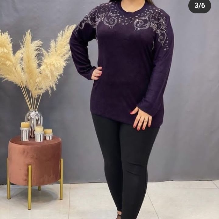 بلوز زنانه مخمل مرینوس حوله ایی