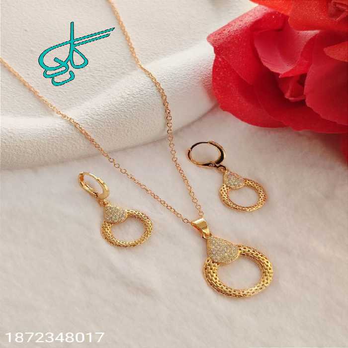 خرید نیم ست زنانه مارک ‏زدجی نگین دار رنگ ثابت ضد حساسیت کد 1715314 - ردگل