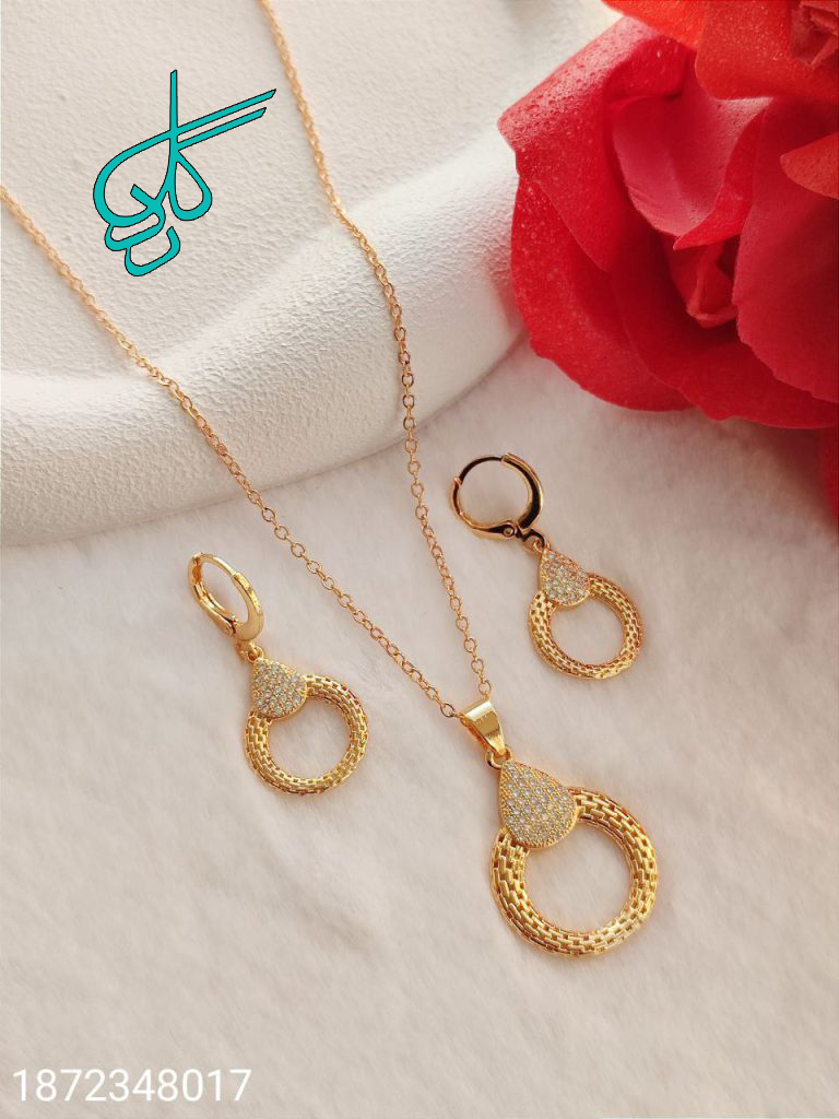 خرید نیم ست زنانه مارک ‏زدجی نگین دار رنگ ثابت ضد حساسیت کد 1715314 - ردگل