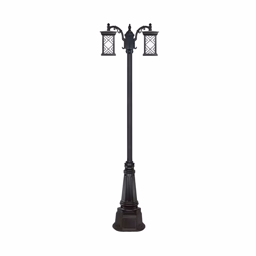 چراغ دو شاخه پارکی و حیاطی بیتانور مدل درتا طرح دار کد 482121T-96202