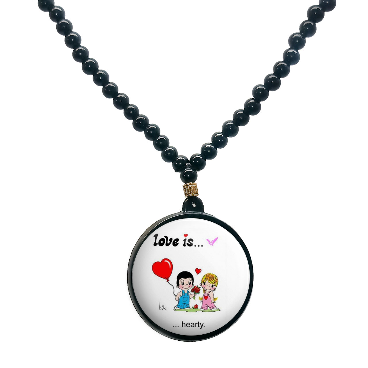 گردنبند پرمانه طرح عاشقانه کد pmd.5679 مدل دو طرفه