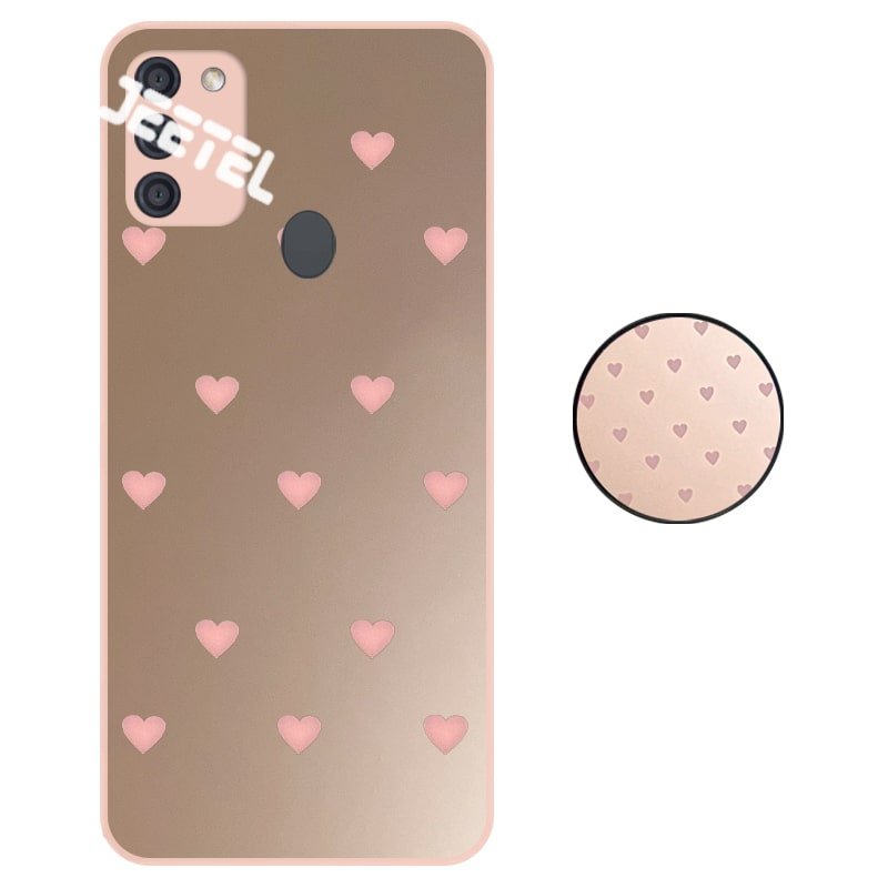 کاور گوشی سامسونگ Samsung Galaxy A11 مدل آینه ای قلبی صورتی