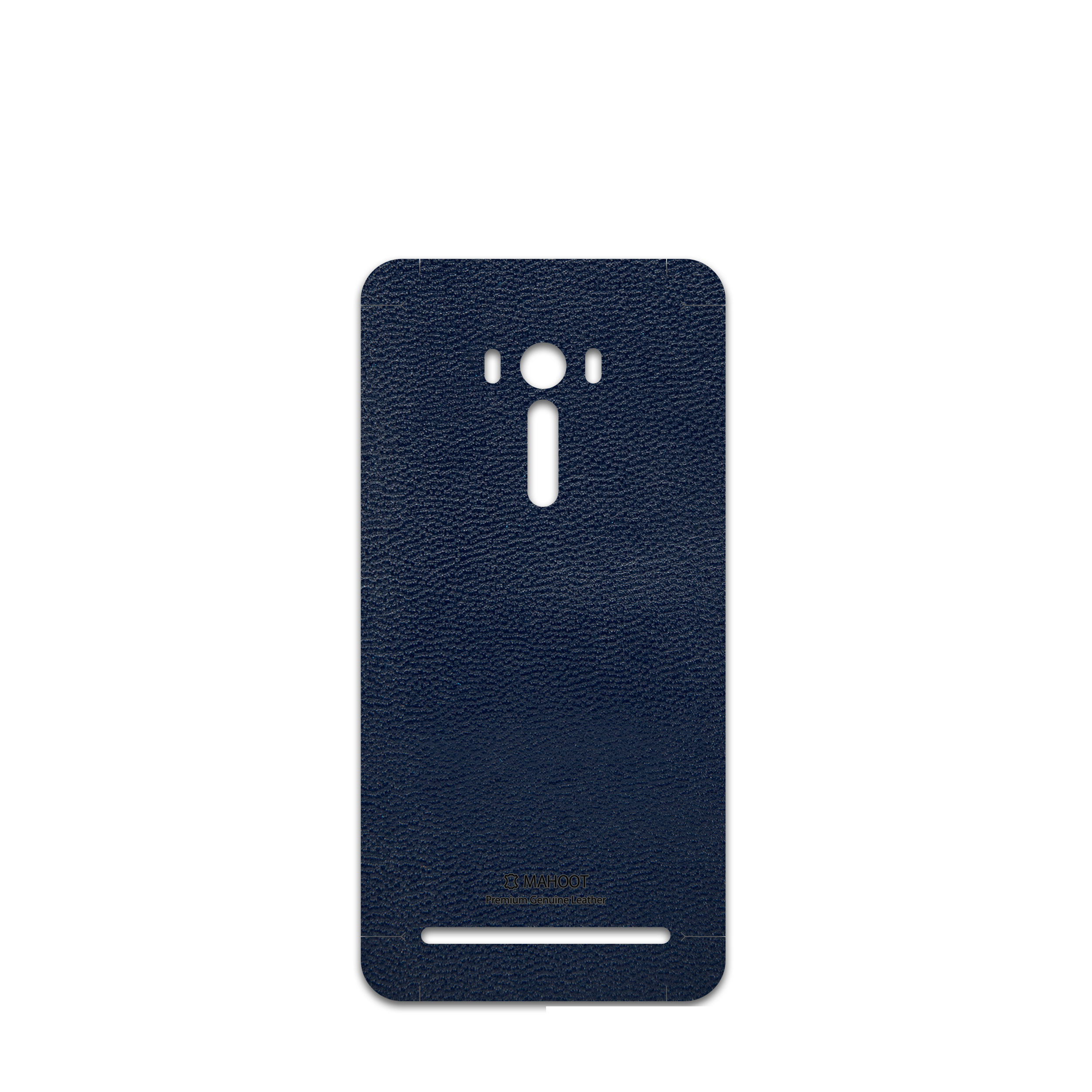 برچسب پوششی ماهوت مدل Deep-Blue-Leather مناسب برای گوشی موبایل ایسوس ZenFone Selfie