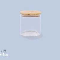 بانکه شیشه ای در چوبی مربع 10 سانت یونیک کد 1764