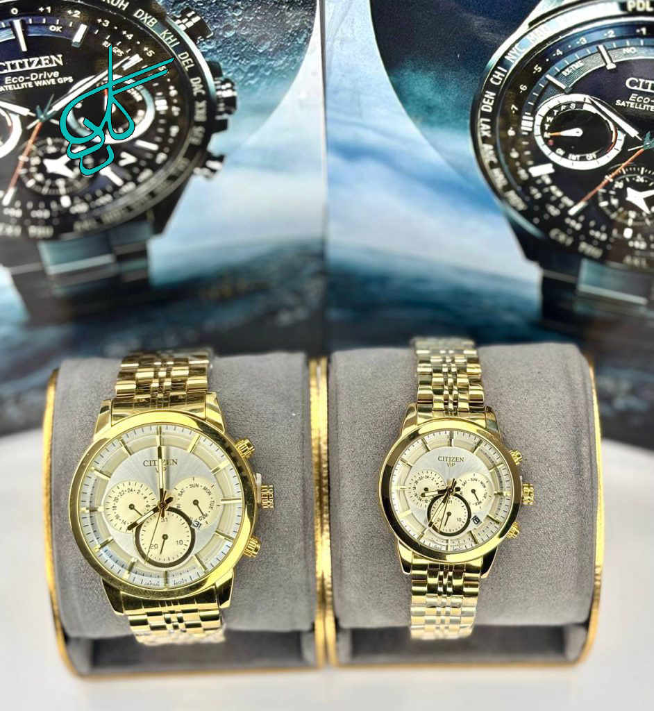 خرید ست ساعت مردانه و زنانه سیتیزن وی ای پی تک موتوره موتور ژاپن رنگ ثابت کیفیت عالی دارای رنگبندی کد 2116817 - ردگل
