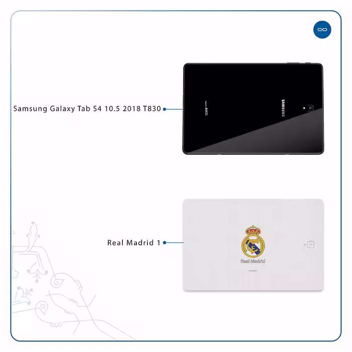برچسب پوششی ماهوت مدل Real-Madrid مناسب برای تبلت سامسونگ Galaxy Tab S4 10.5 2018 T830