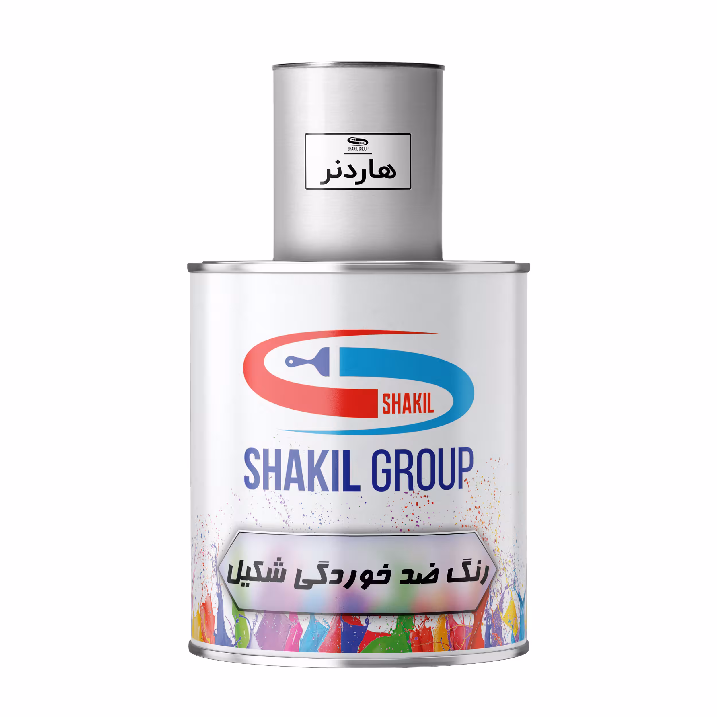 رنگ ضد خوردگی سفید شکیل مدل WE وزن 1.2 کیلوگرم به همراه  هاردنر