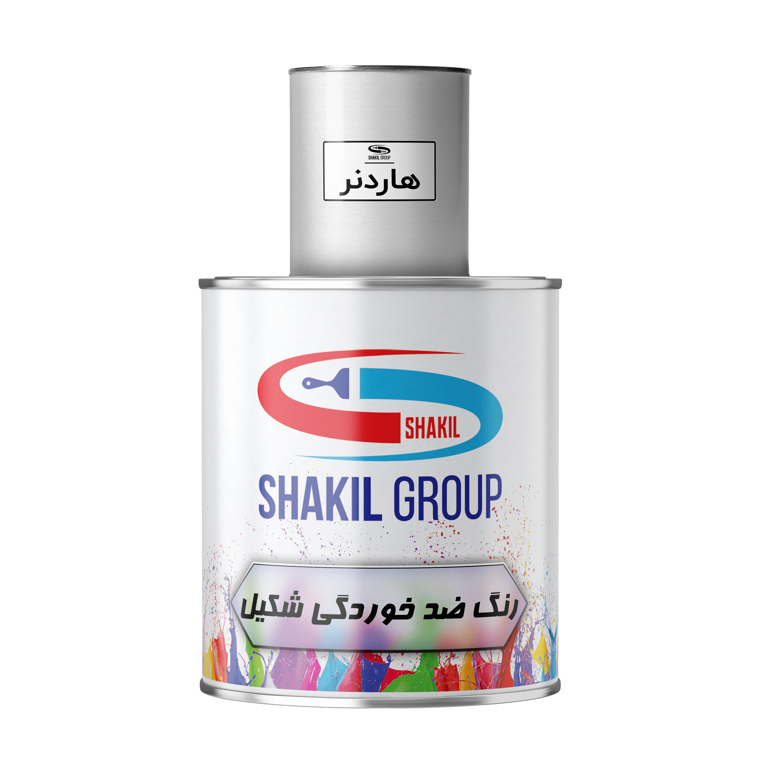 رنگ ضد خوردگی سفید شکیل مدل WE وزن 12 کیلوگرم به همراه هاردنر