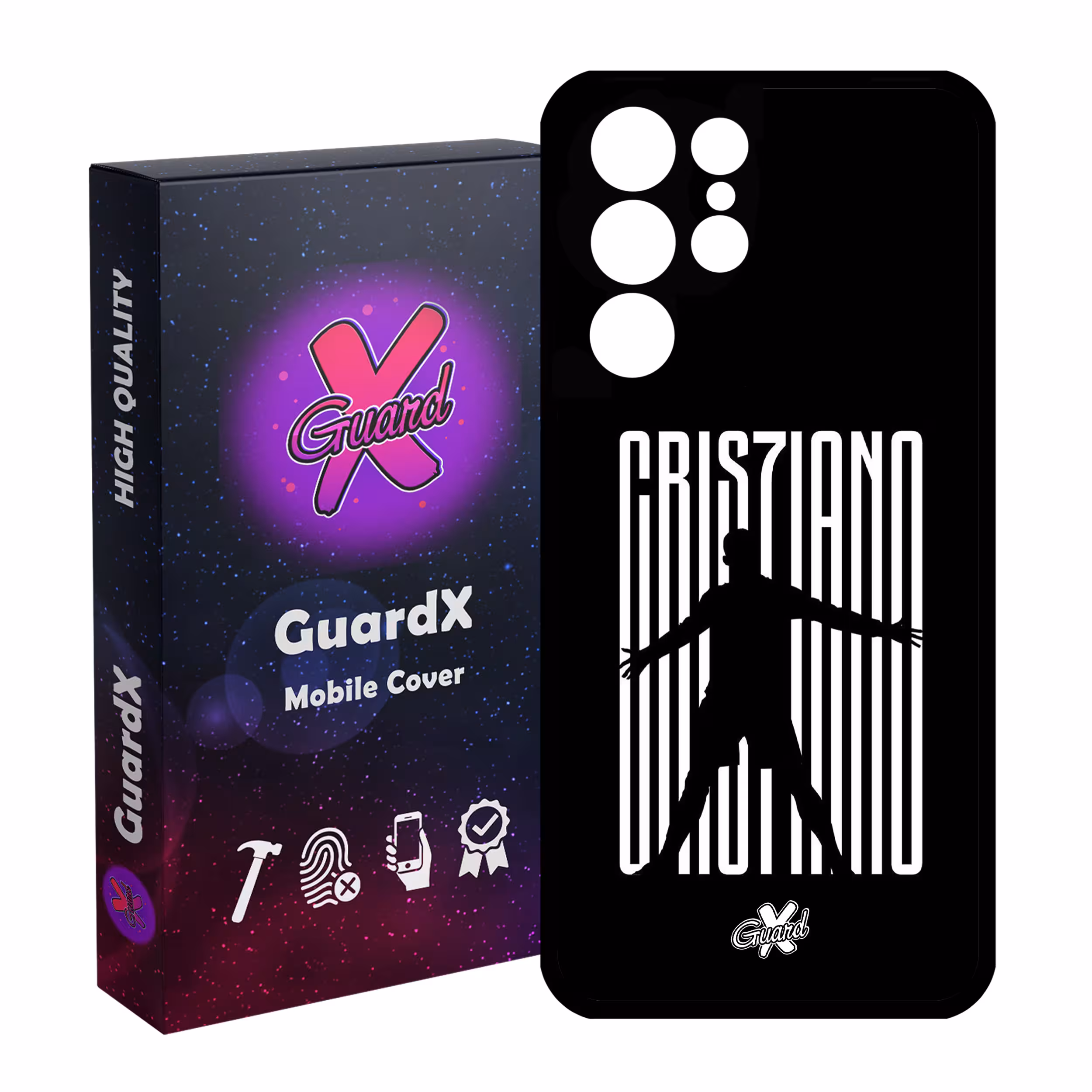 کاور گارد ایکس طرح CR7 مدل Glass10115 مناسب برای گوشی موبایل سامسونگ Galaxy S21 Ultra