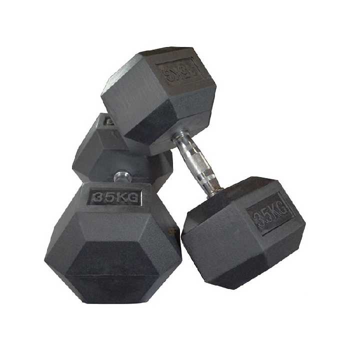 دمبل شش ضلعی 35 کیلوگرمی رکورد بسته دو عددی